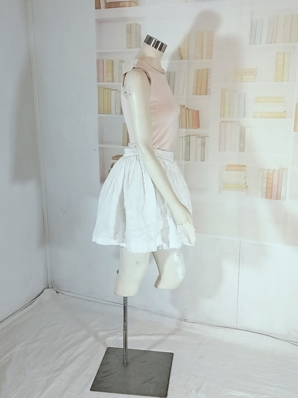 J. Crew Pale White Pleated Skirt - Picture 3 of 4